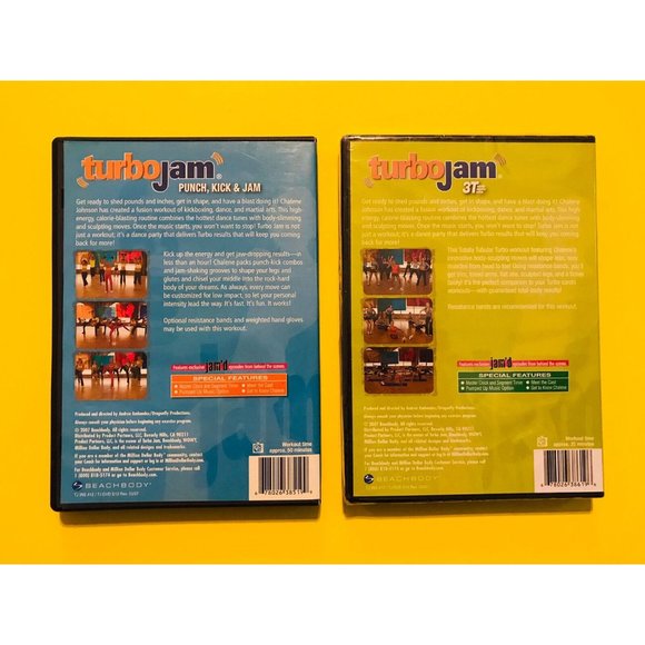 Turbo Jam 3 Totally Tubular Turbo New DVD + Punch Kick & Jam Used - Picture 2 of 3